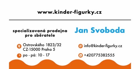 vizitka obchodu včetně otevírací doby