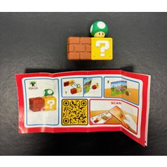 KINDER JOY 2025, MARIO, HRAČKA , ZELENÁ HOUBIČKA + ZEĎ , VQ422A