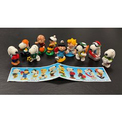 SADA SNOOPY 2 ,JAPONSKO , SPORTY , 10 FIGUREK, 1 PAPÍREK