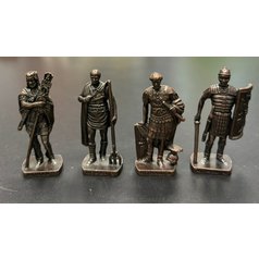 KOVOVÉ FIGURKY , SADA ŘÍMANÉ, BRUENIERT, 4 FIGURKY