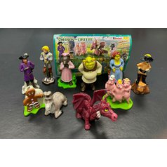 SADA FIGUREK Z KINDER JOY VAJÍČEK, SHREK 1, 10 FIGUREK, PAPÍREK
